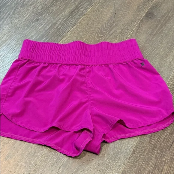 Hurley Women's Fuchsia Athletic Shorts - Picture 3 of 9